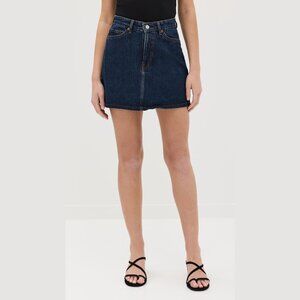 Reformation Lydia High Rise Denim Mini Skirt Huron Jean Shopbop
